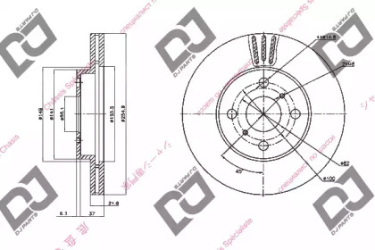 Тормозной диск DJ PARTS BD1449